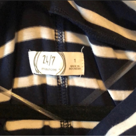 Maurices Nautical Stripe Tie Front Top - Picture 2 of 4